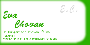 eva chovan business card